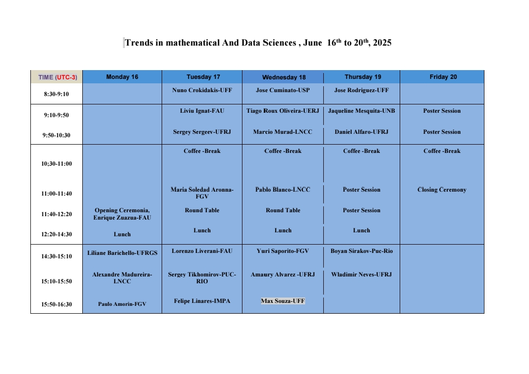 Schedule for Trends in Mathematical and Data Scien_250617_060436